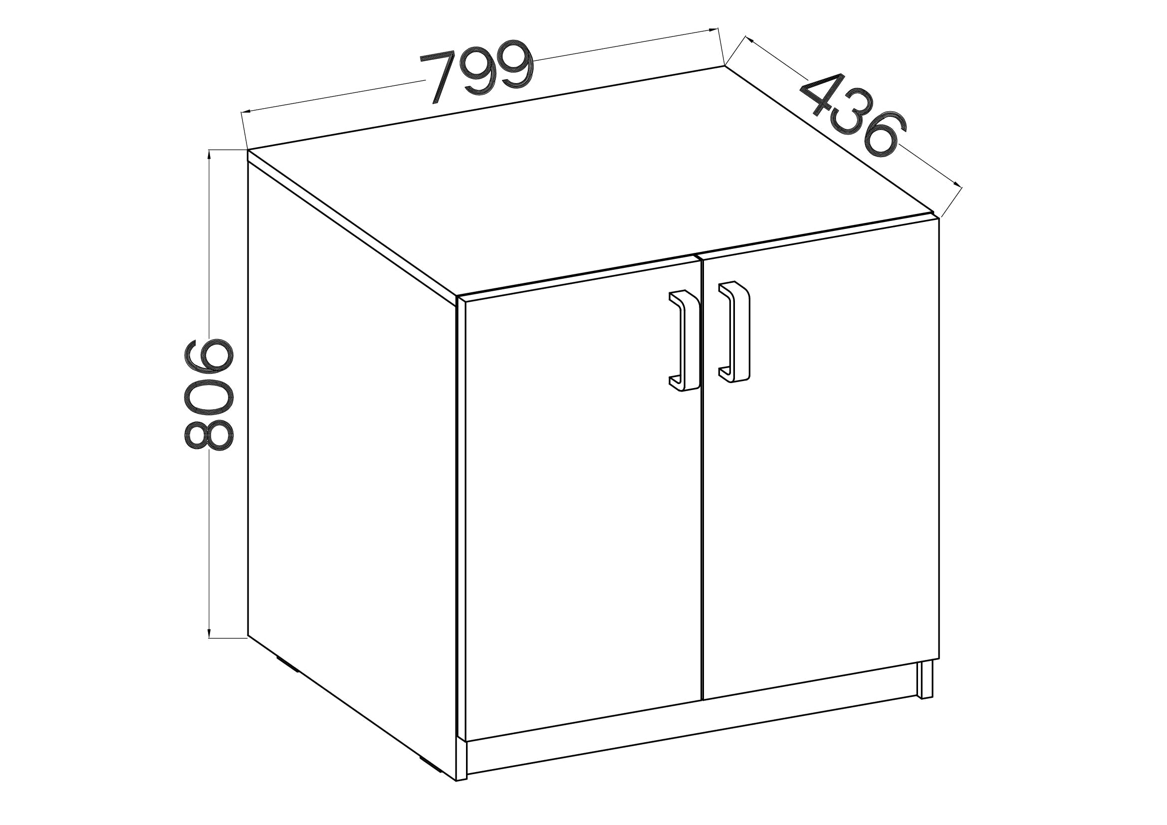 LE Malta 102 2F Lower Cabinet in Artisan Oak & Light Grey