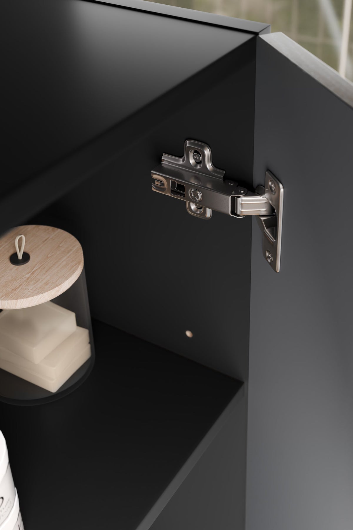 Talia Casella Hochschrank – Mattschwarz, Casella-Eiche, 30x25,5x140 cm