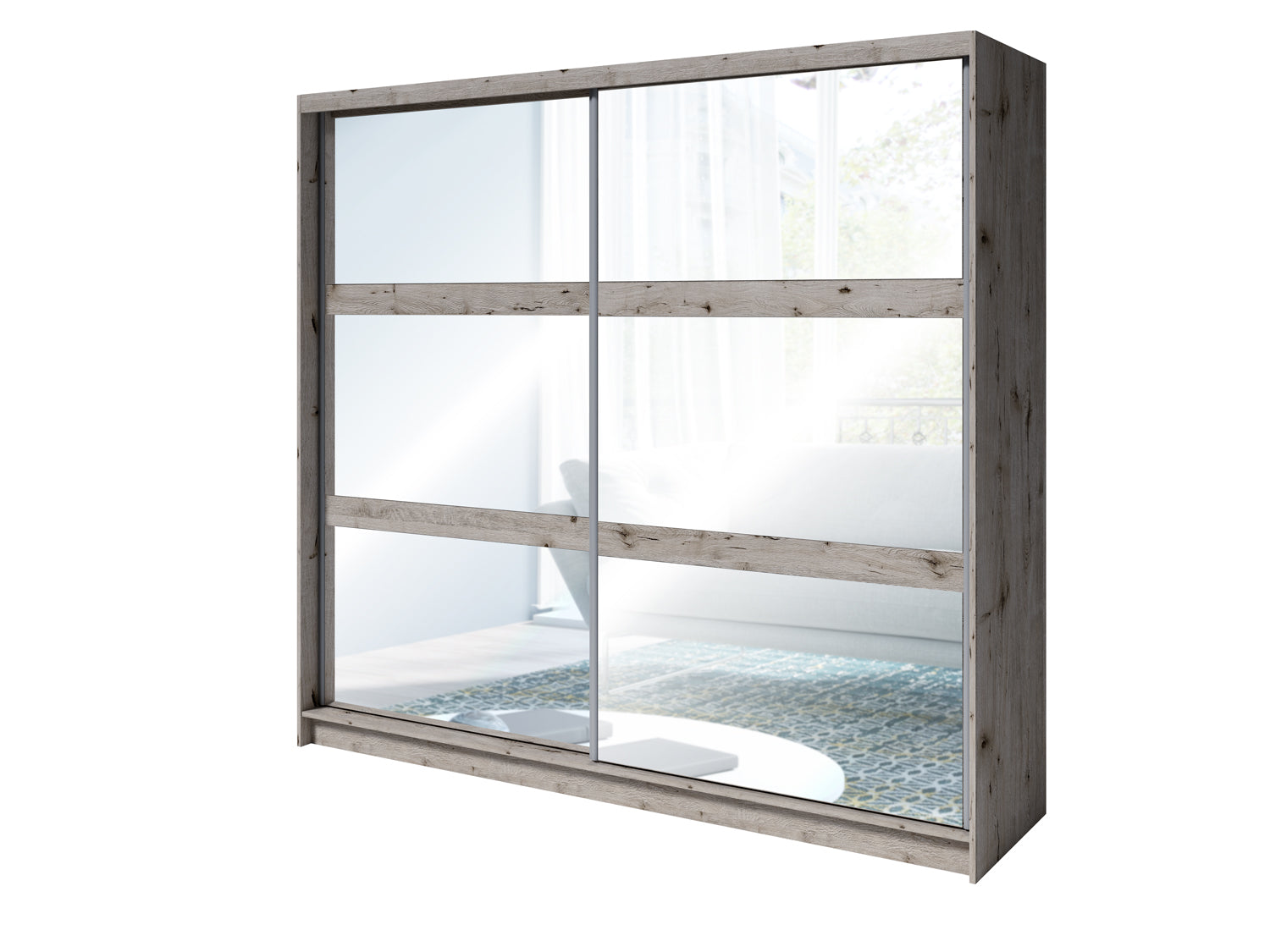 MO Togo 12 Schiebetürenschrank – Eiche Wellington