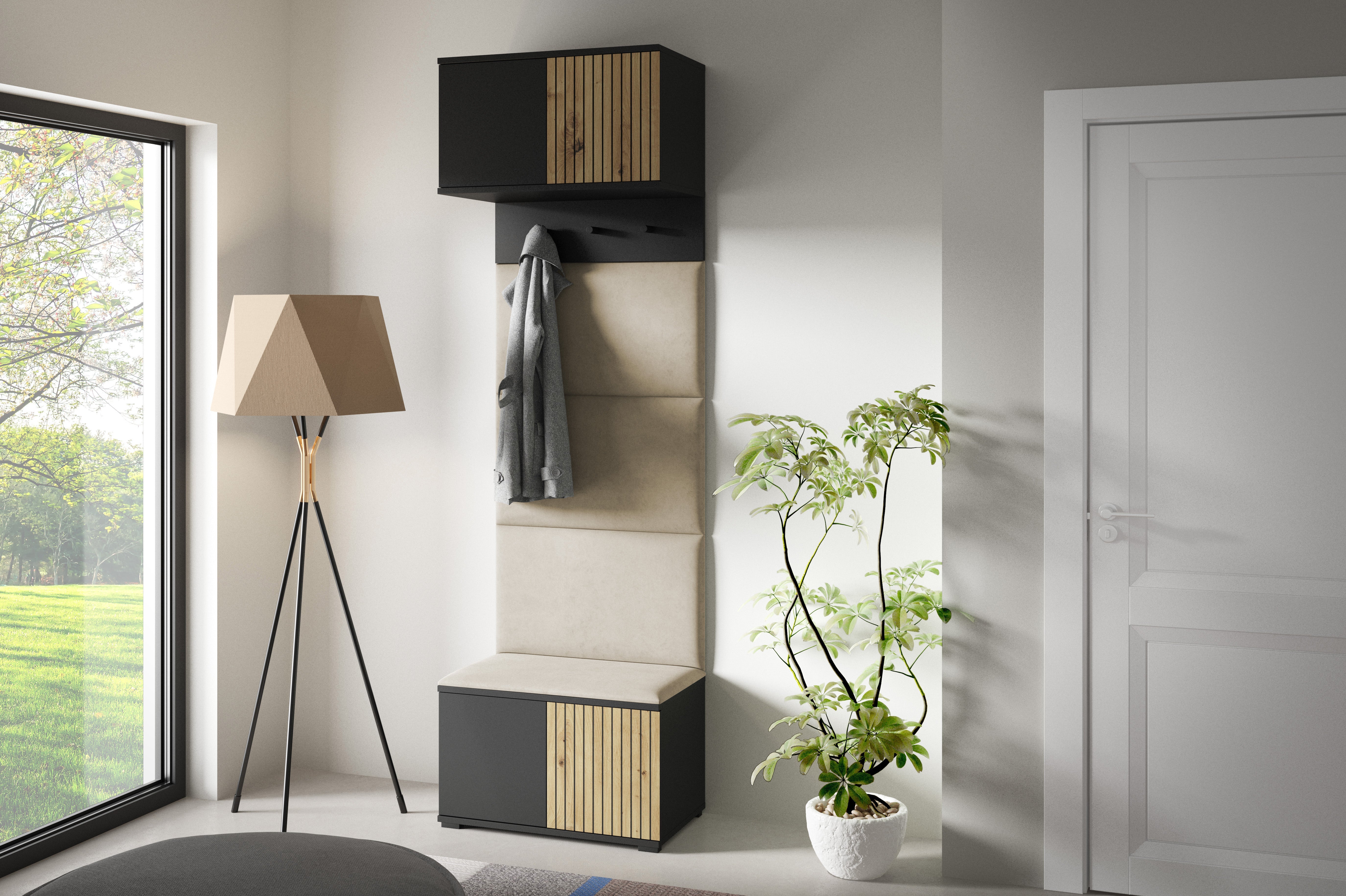 PK Ross 5 Hallway Set –  Upholstered Panels in Various Colours