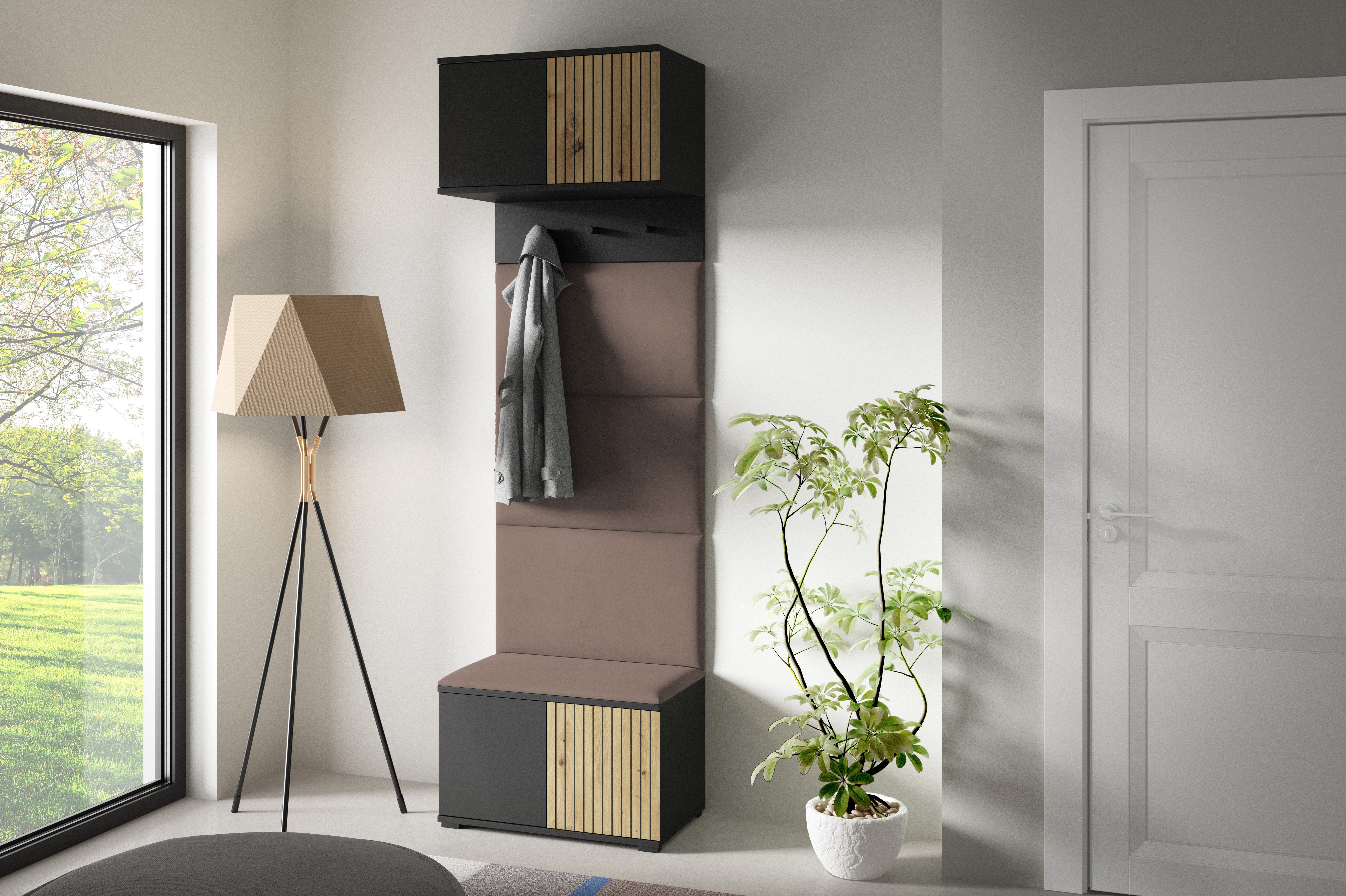 PK Ross 5 Hallway Set –  Upholstered Panels in Various Colours