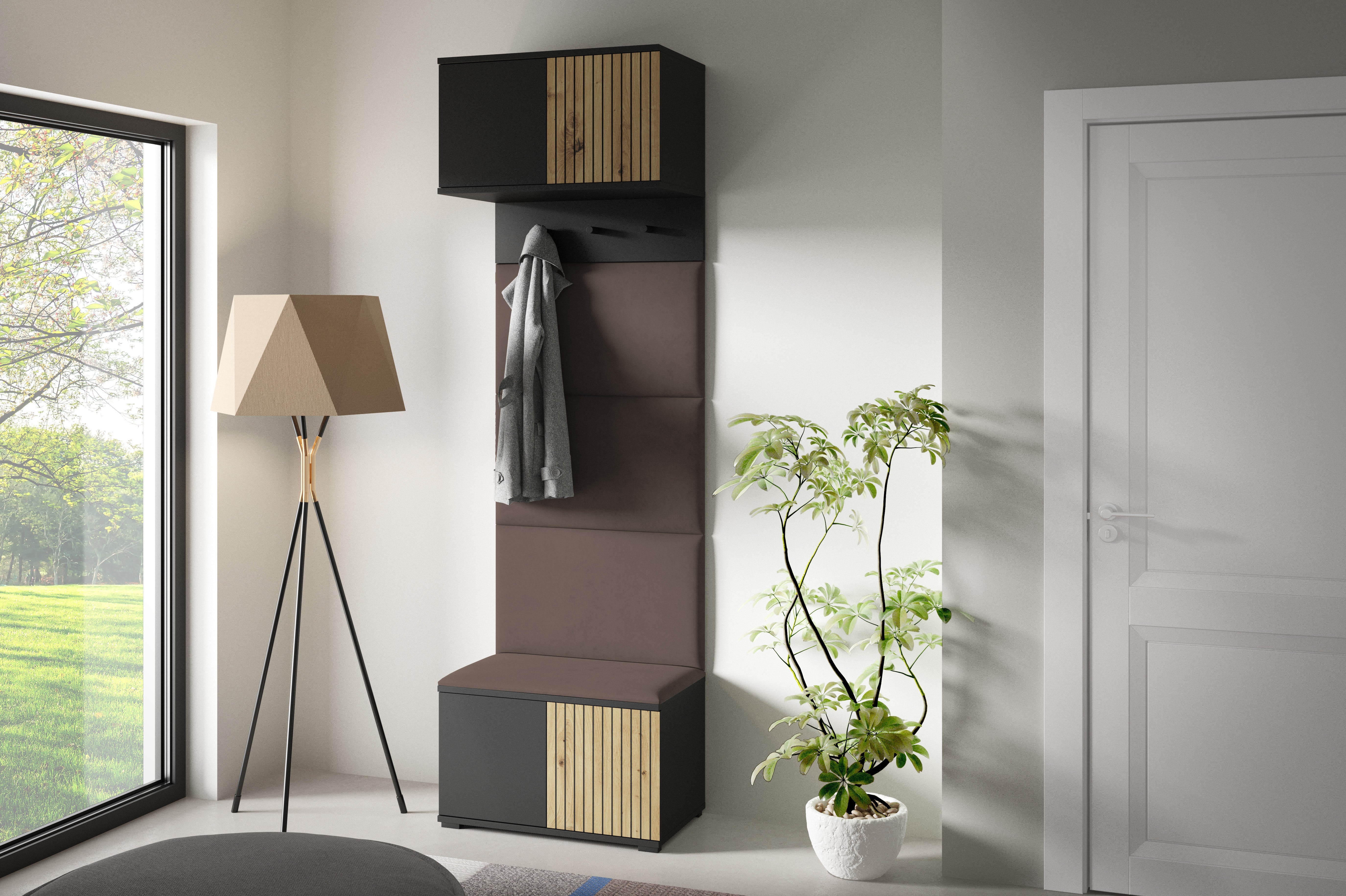 PK Ross 5 Hallway Set –  Upholstered Panels in Various Colours