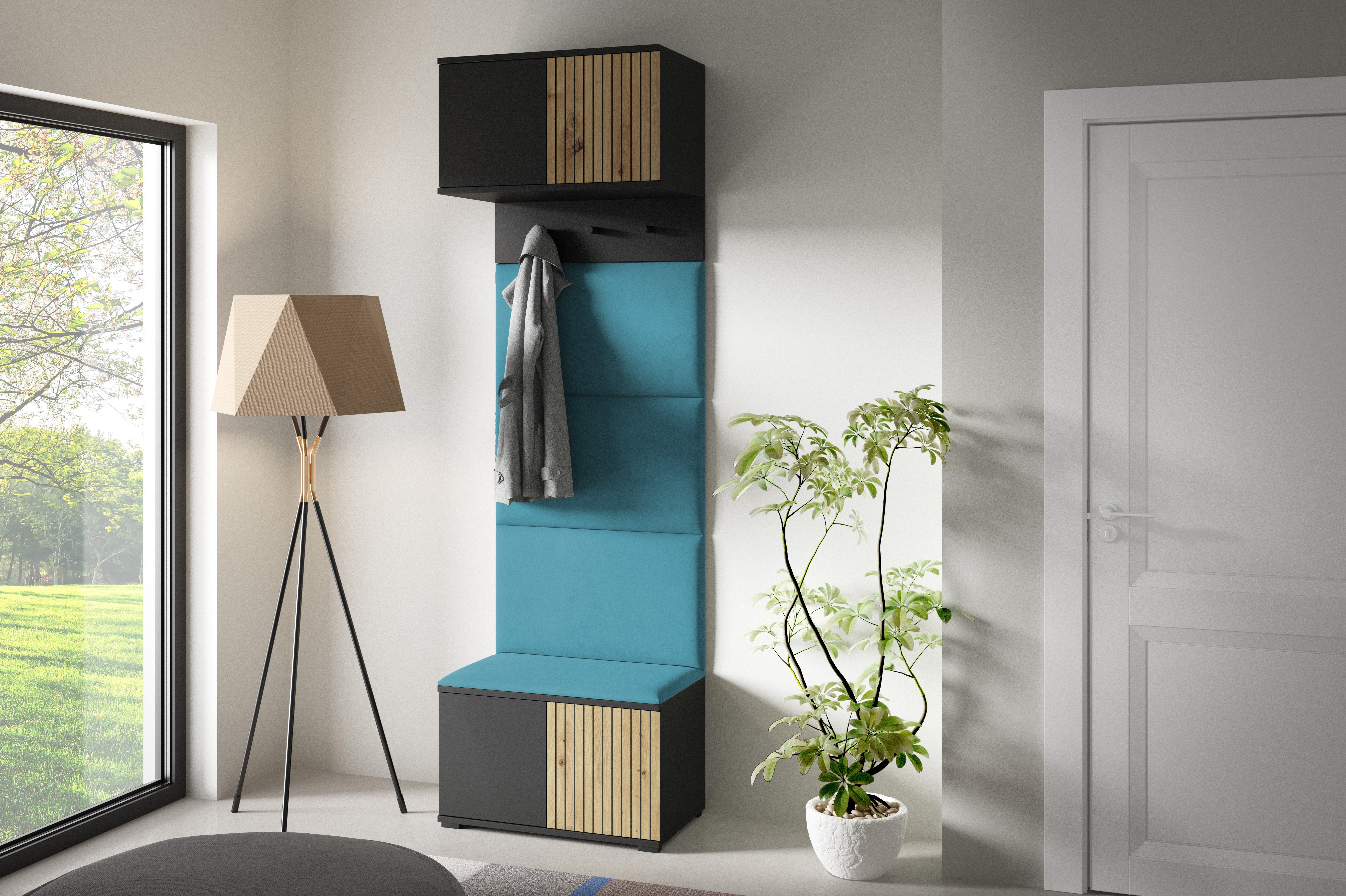 PK Ross 5 Hallway Set –  Upholstered Panels in Various Colours