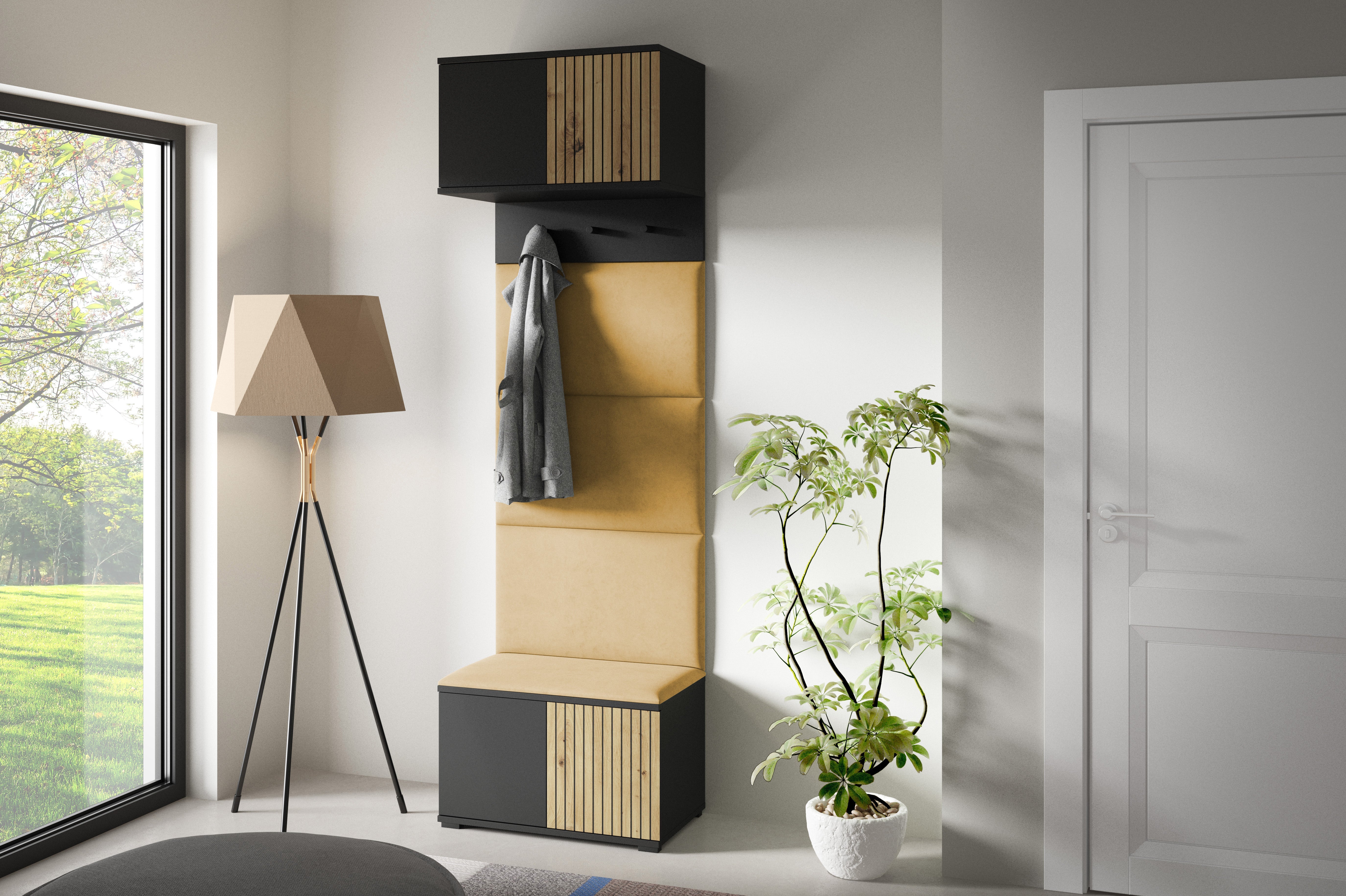 PK Ross 5 Hallway Set –  Upholstered Panels in Various Colours