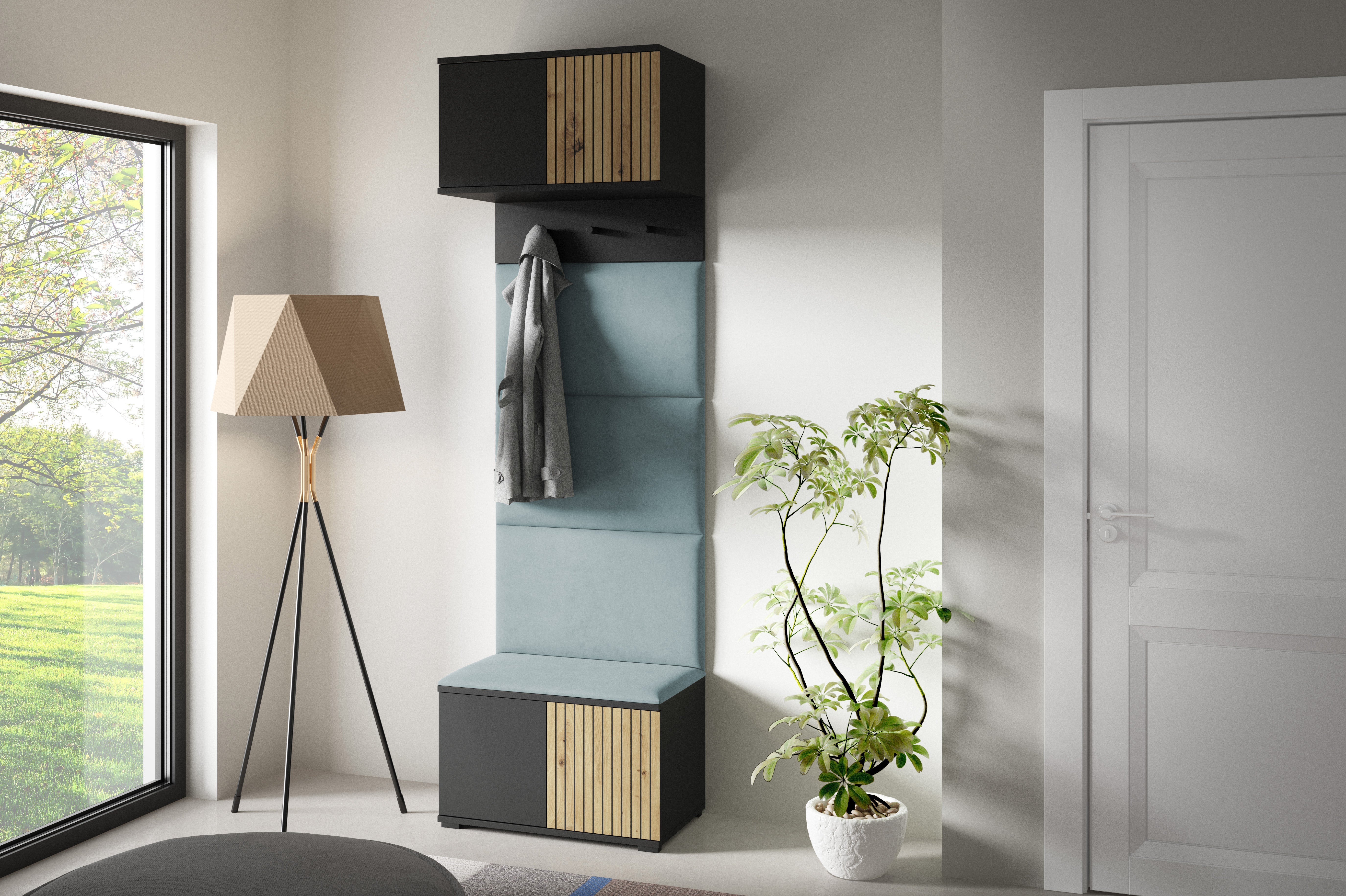 PK Ross 5 Hallway Set –  Upholstered Panels in Various Colours