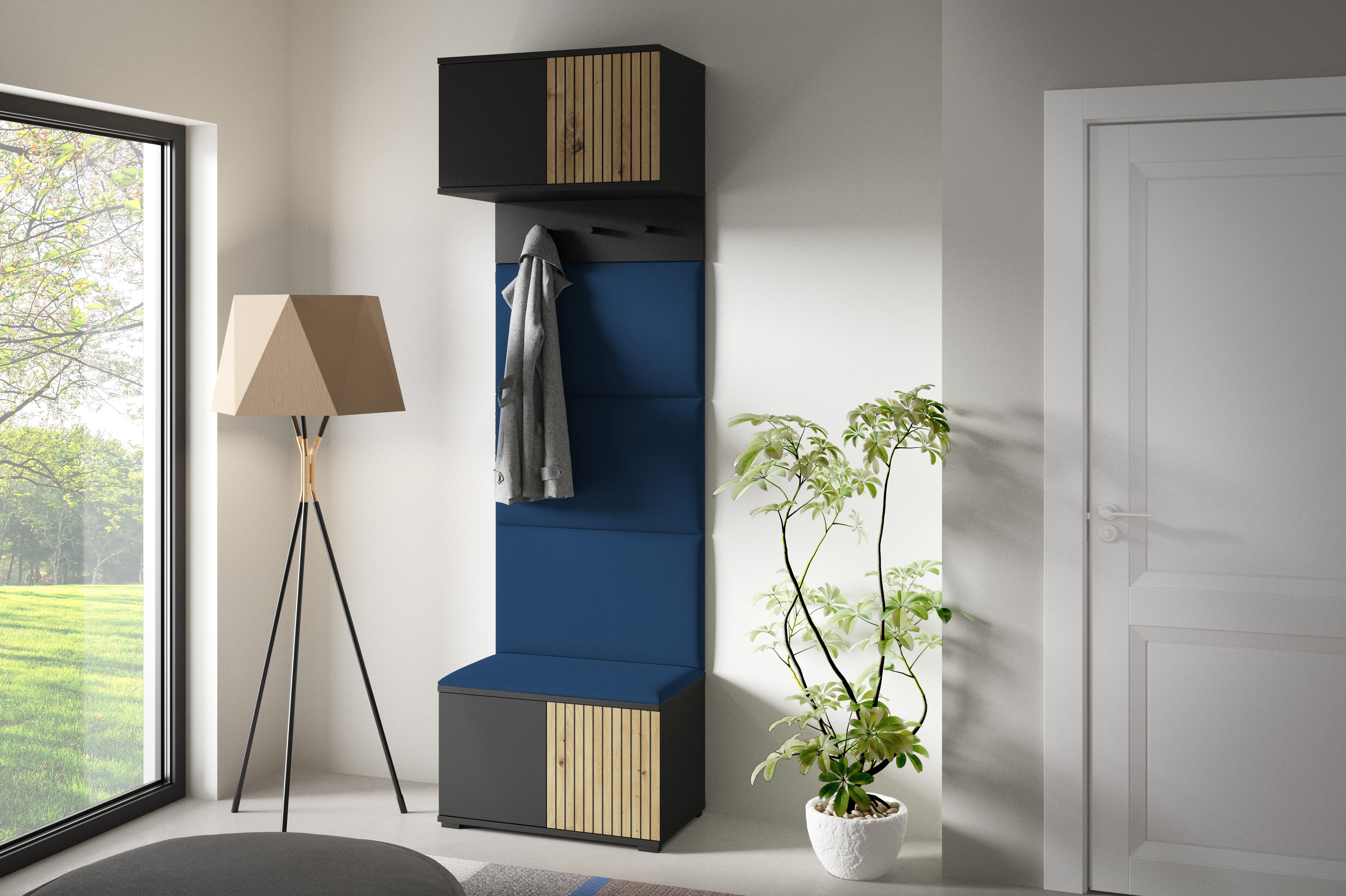 PK Ross 5 Hallway Set –  Upholstered Panels in Various Colours