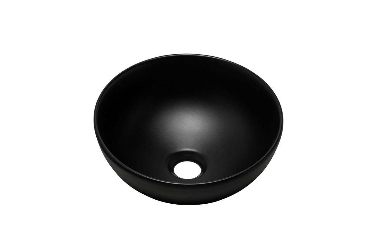 Domi Aufsatzwaschbecken – Mattschwarz, 32 cm