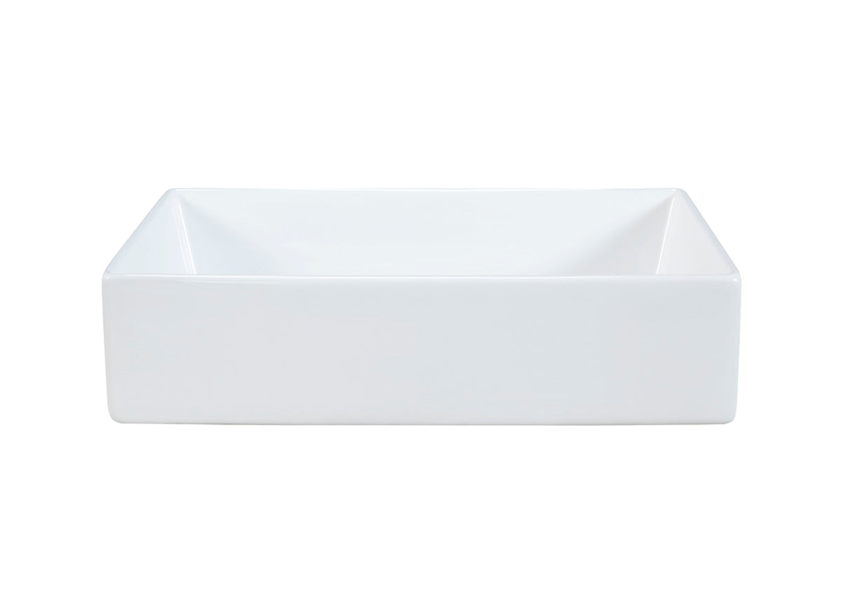 Gaja Aufsatzwaschbecken – Glänzend Weiß, 45 cm