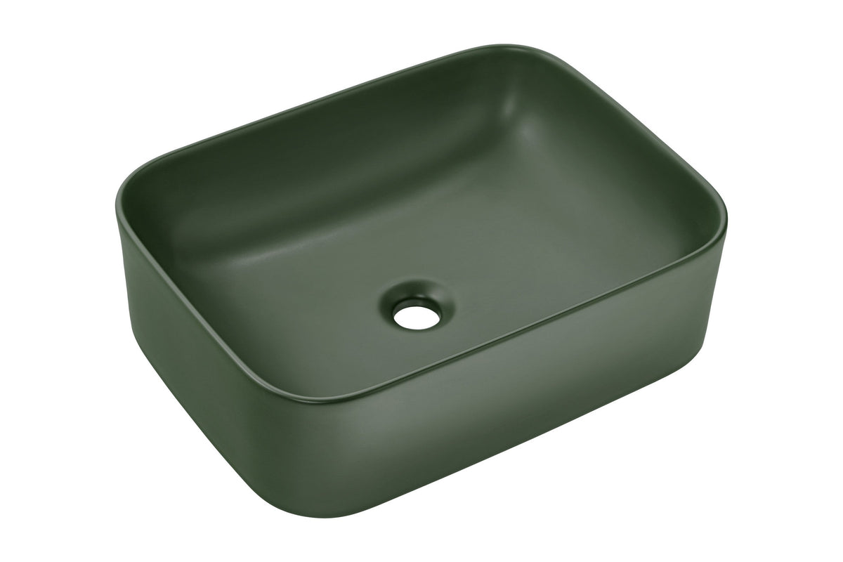 Kama Aufsatzwaschbecken – Matt Forest Green, 50,5 cm