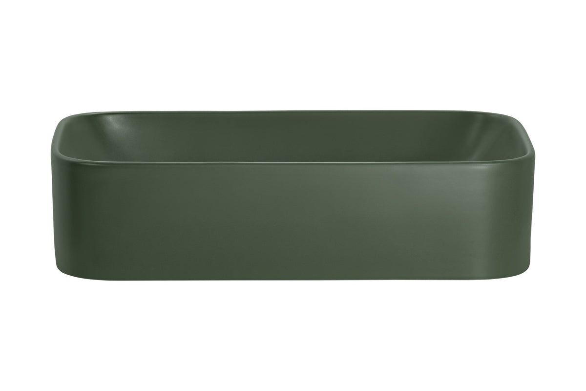Kama Aufsatzwaschbecken – Matt Forest Green, 61 cm
