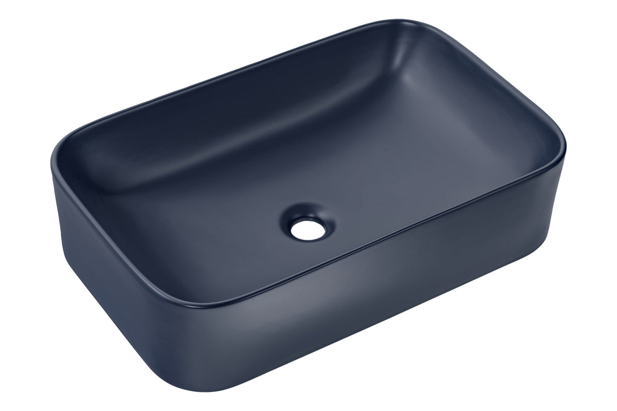 Kama Aufsatzwaschbecken – Mattmarineblau, 61 cm