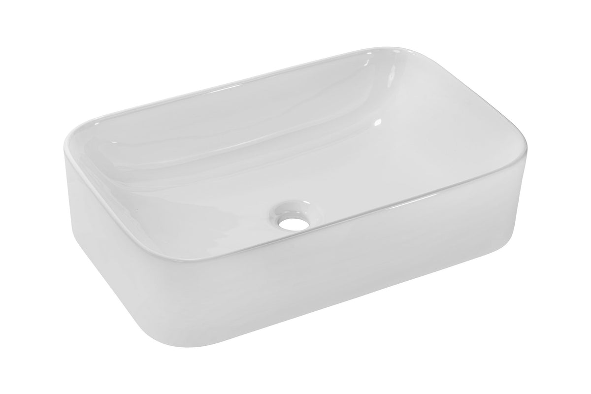 Aufsatzwaschbecken Kati – Glänzend Weiß, 61 cm