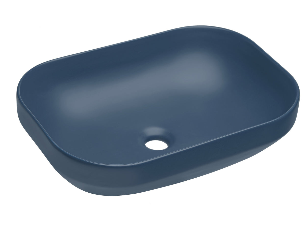 Neli Aufsatzwaschbecken – Mattmarineblau, 50,4 x 35,2 cm