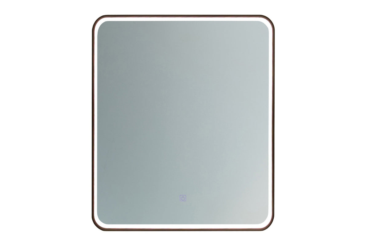 Vega LU LED 65 – Rectangular LED Bathroom Mirror with Black Frame, 65 × 80 cm