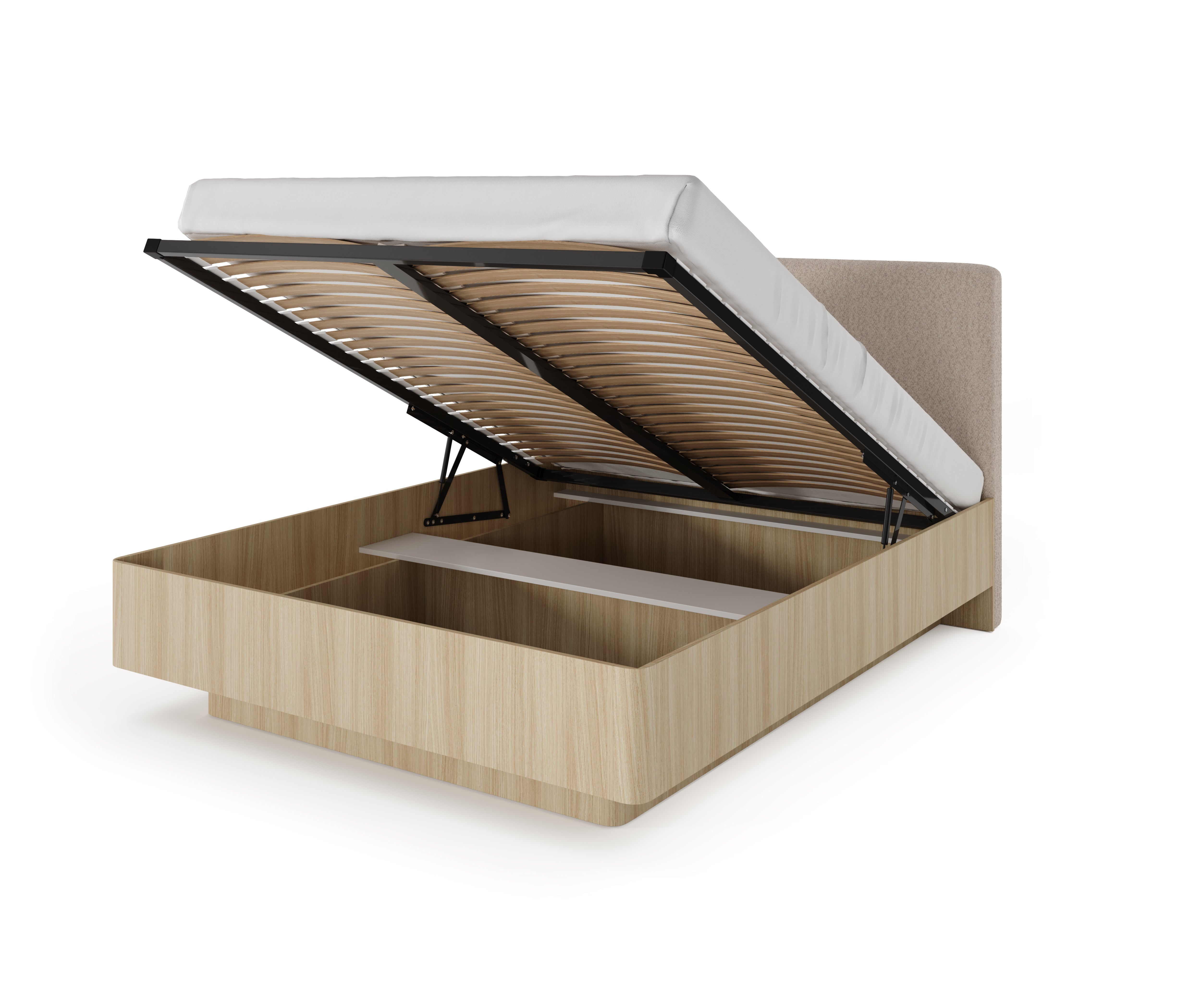 Lask Viki – Bed with Upholstered Headboard and Storage