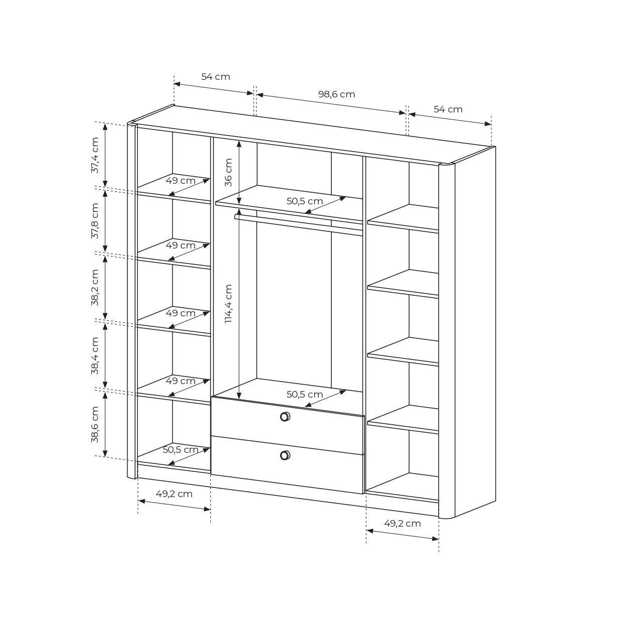 Lask Viki – 4-Door Wardrobe