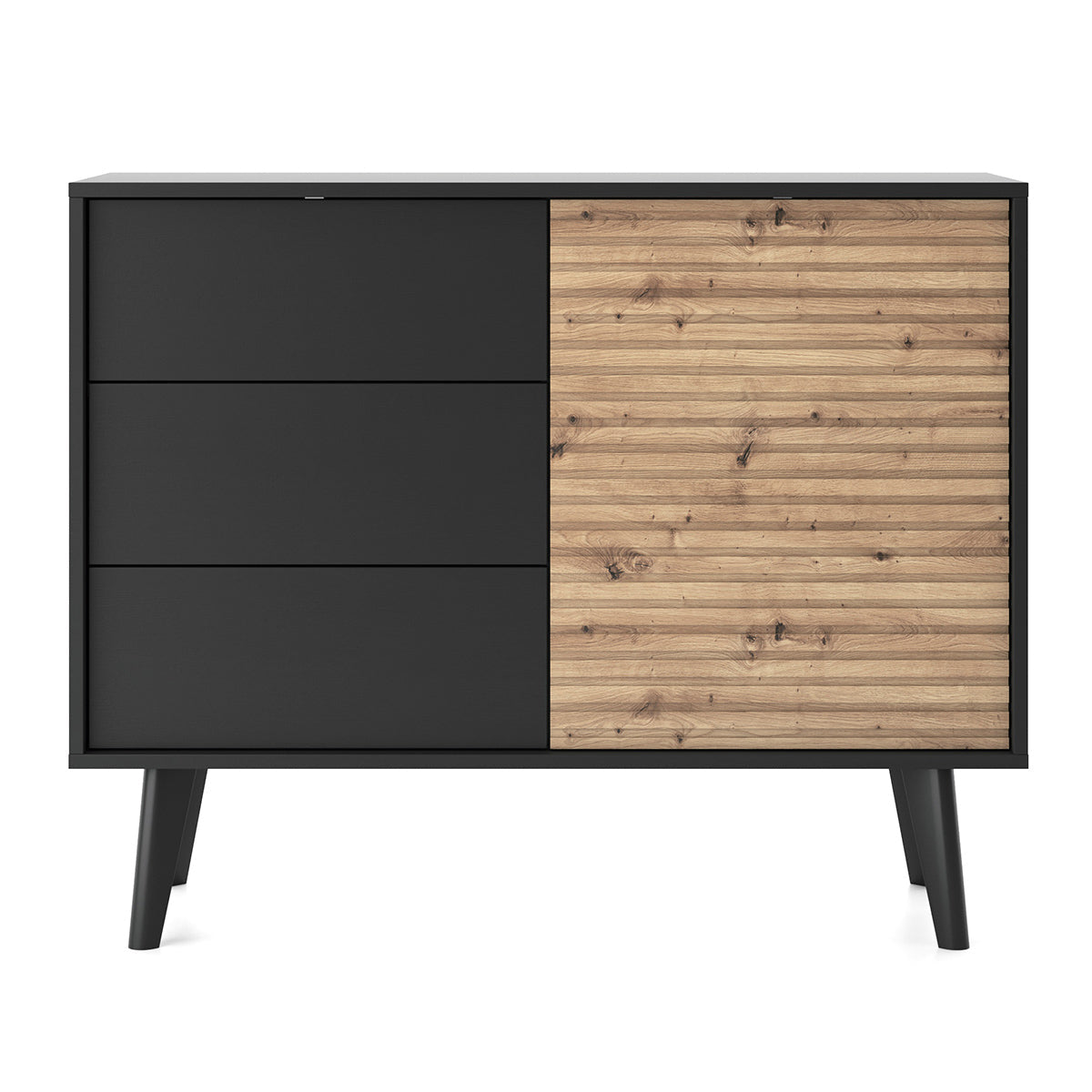 Willow Chest of Drawers  - Scandic Style whit One Push to Open System Doors and Three Drawers