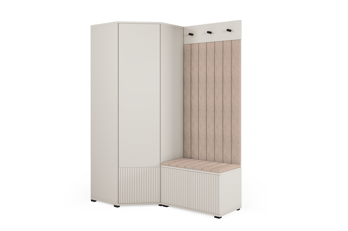 Rayo-Kleiderschrank-Set 12 – Kaschmir, 140 cm