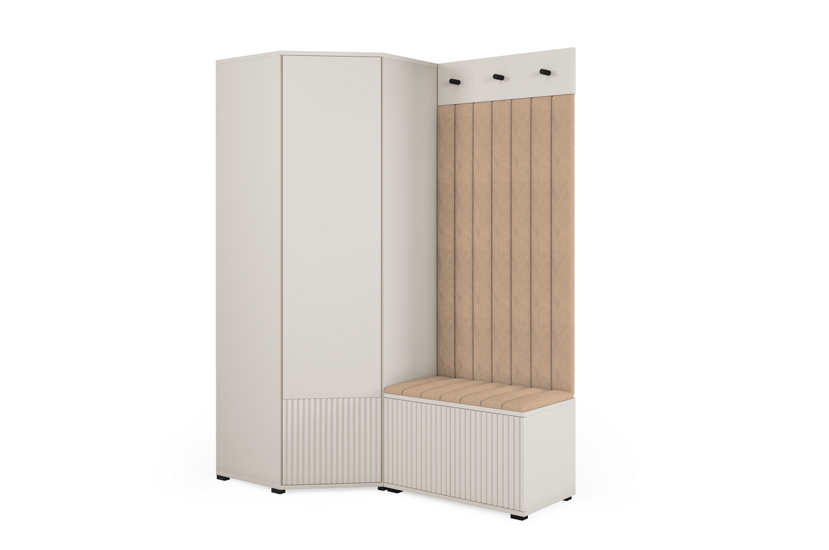 Rayo-Kleiderschrank-Set 12 – Kaschmir, 140 cm