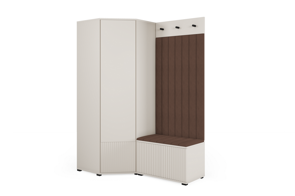 Rayo-Kleiderschrank-Set 12 – Kaschmir, 140 cm