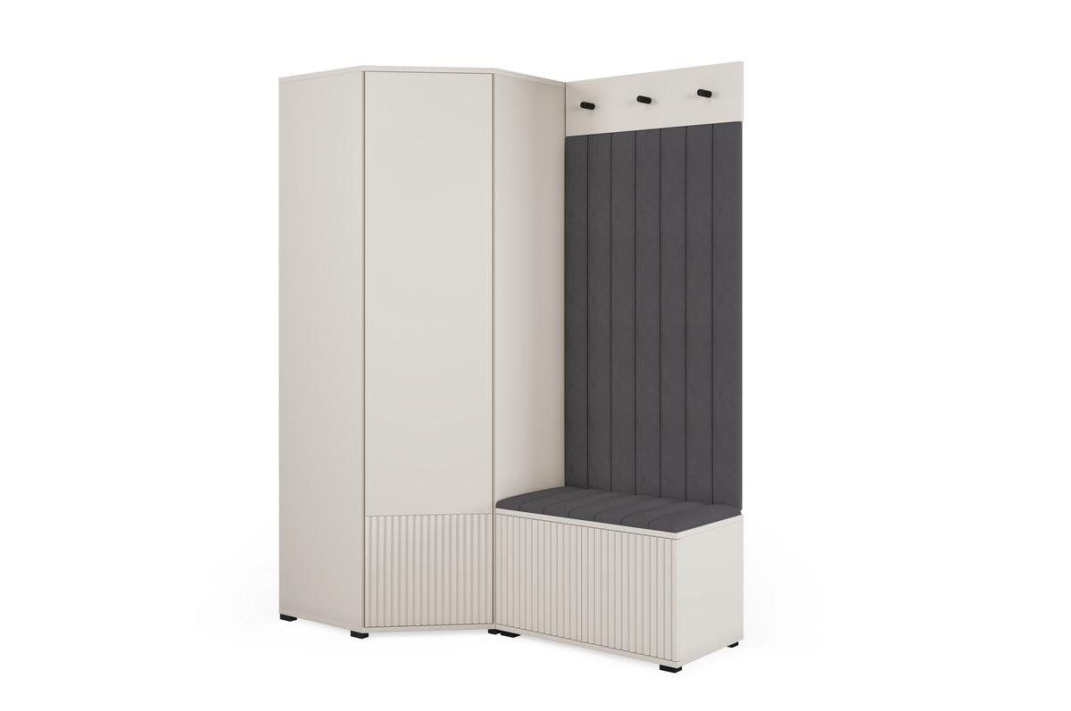 Rayo-Kleiderschrank-Set 12 – Kaschmir, 140 cm