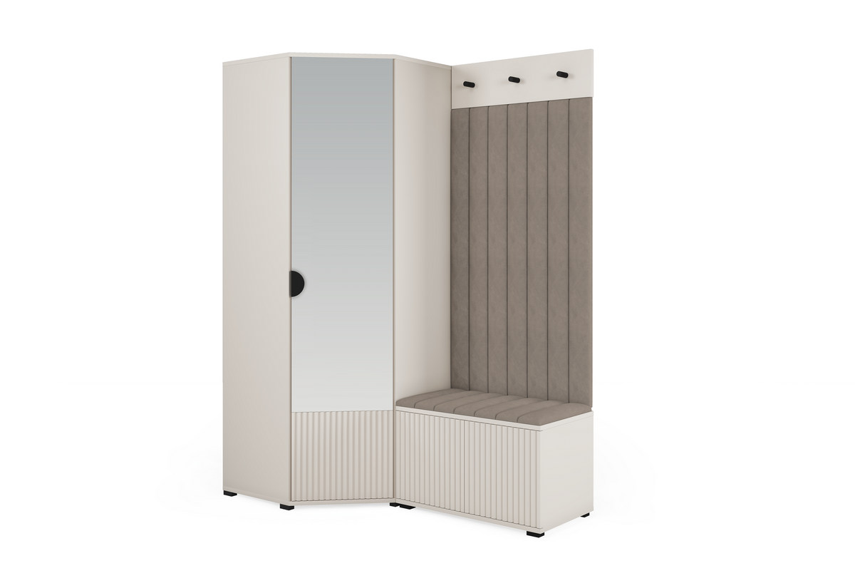 Rayo-Kleiderschrank-Set 12 – Kaschmir, 140 cm