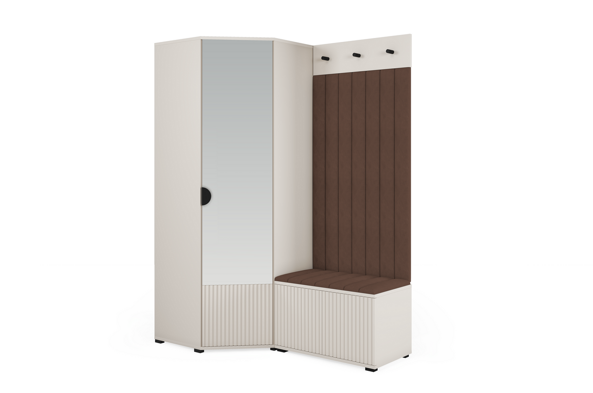 Rayo-Kleiderschrank-Set 12 – Kaschmir, 140 cm