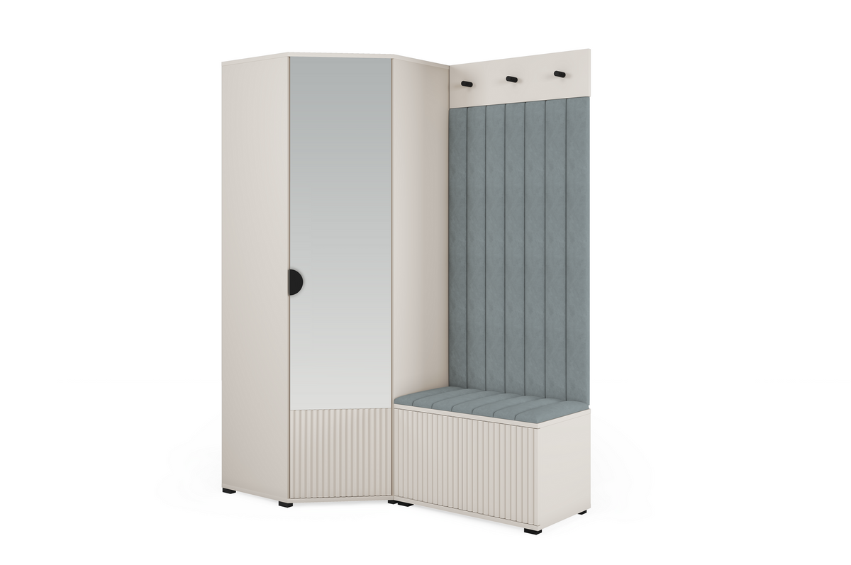 Rayo-Kleiderschrank-Set 12 – Kaschmir, 140 cm