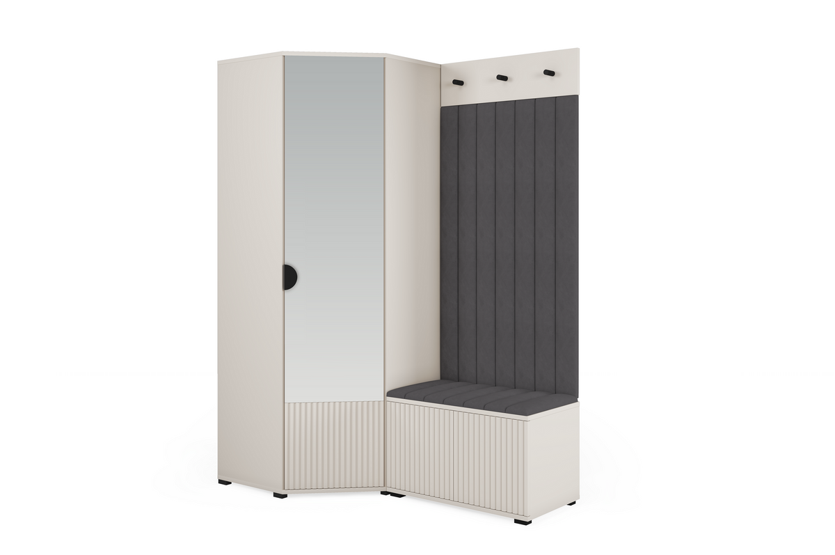 Rayo-Kleiderschrank-Set 12 – Kaschmir, 140 cm