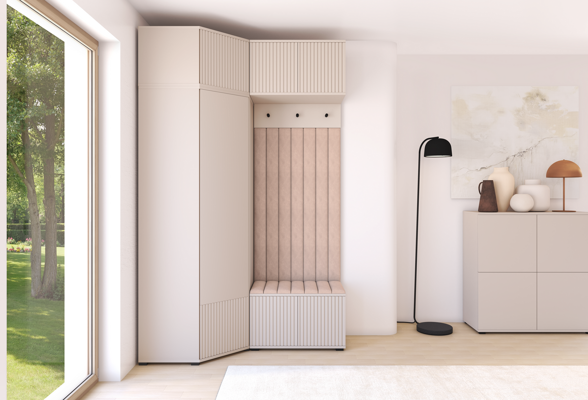 Rayo Kleiderschrank-Set 13 – Kaschmir, 140 cm