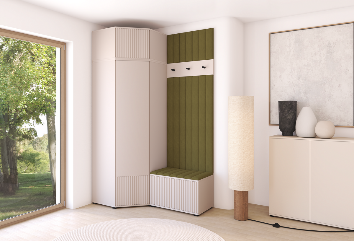 Rayo Kleiderschrank-Set 14 – Kaschmir, 140 cm
