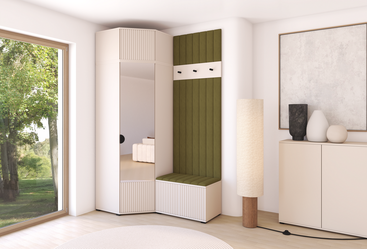 Rayo Kleiderschrank-Set 14 – Kaschmir, 140 cm