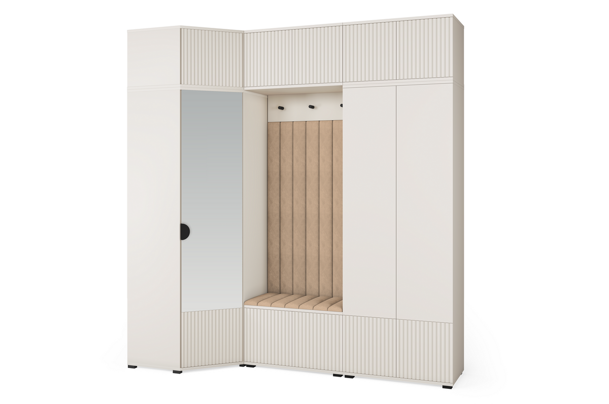 Rayo Kleiderschrank-Set 15 – Kaschmir, 210 cm