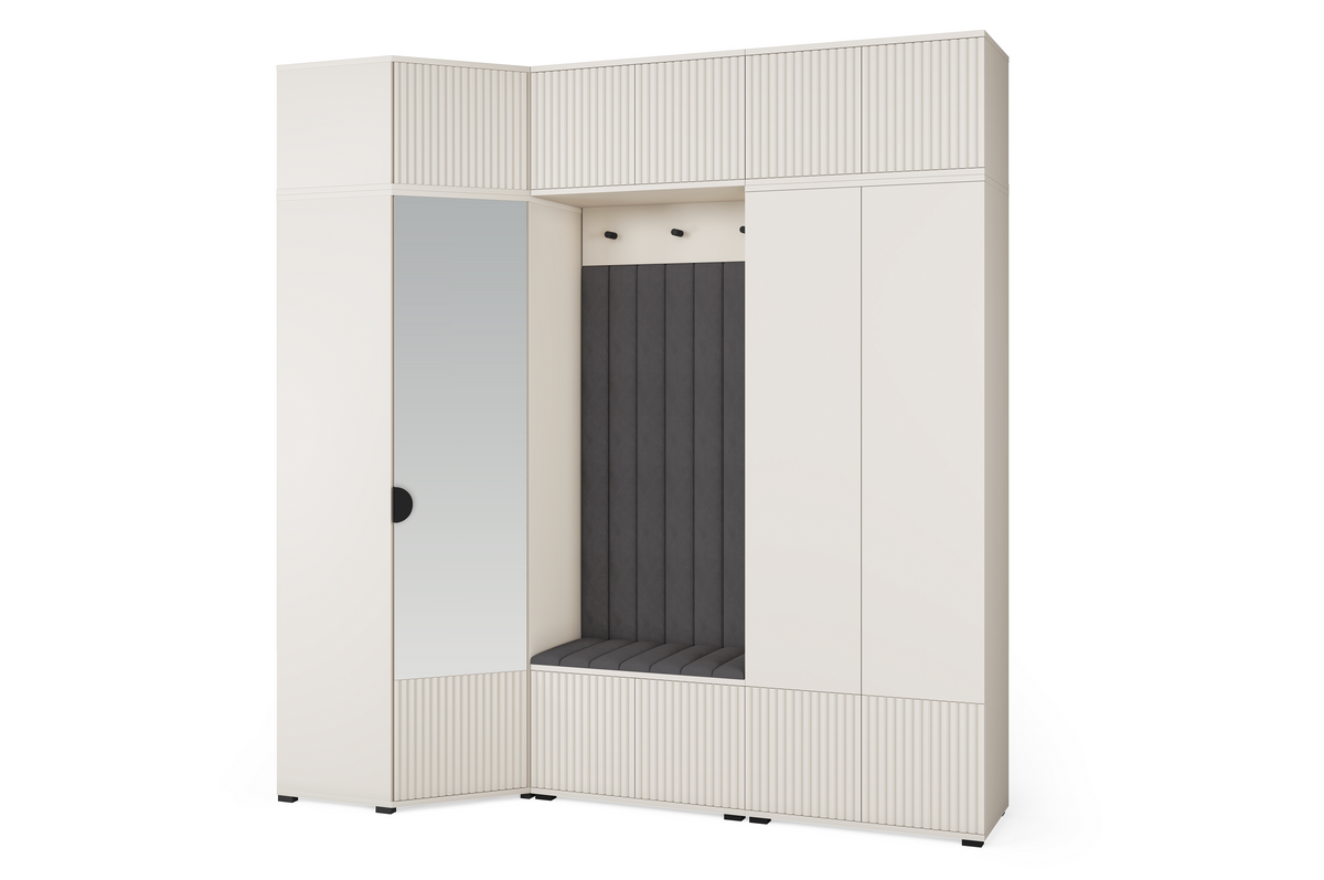 Rayo Kleiderschrank-Set 15 – Kaschmir, 210 cm