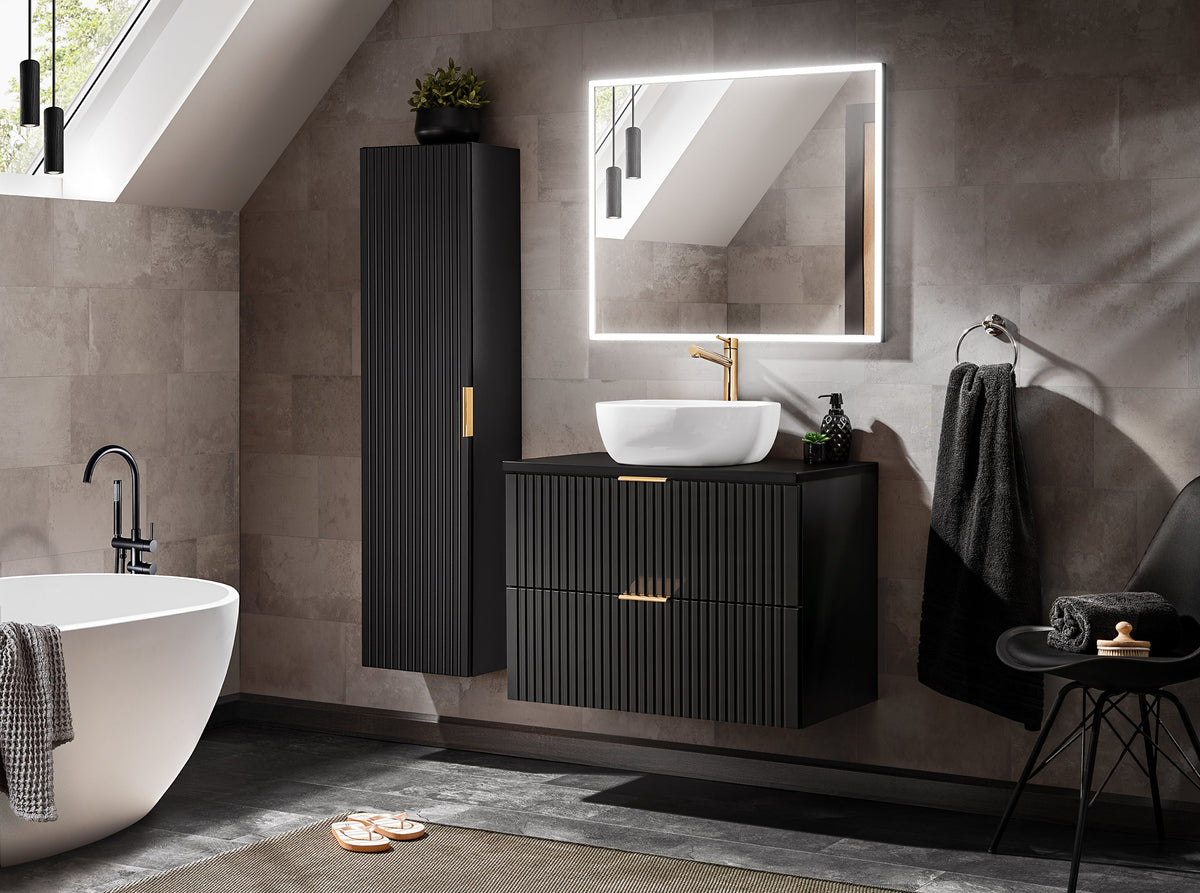 Adel Waschbeckenunterschrank-Set Schwarz 40 / 60 / 80 cm – Konfigurieren Sie Ihr Badezimmer