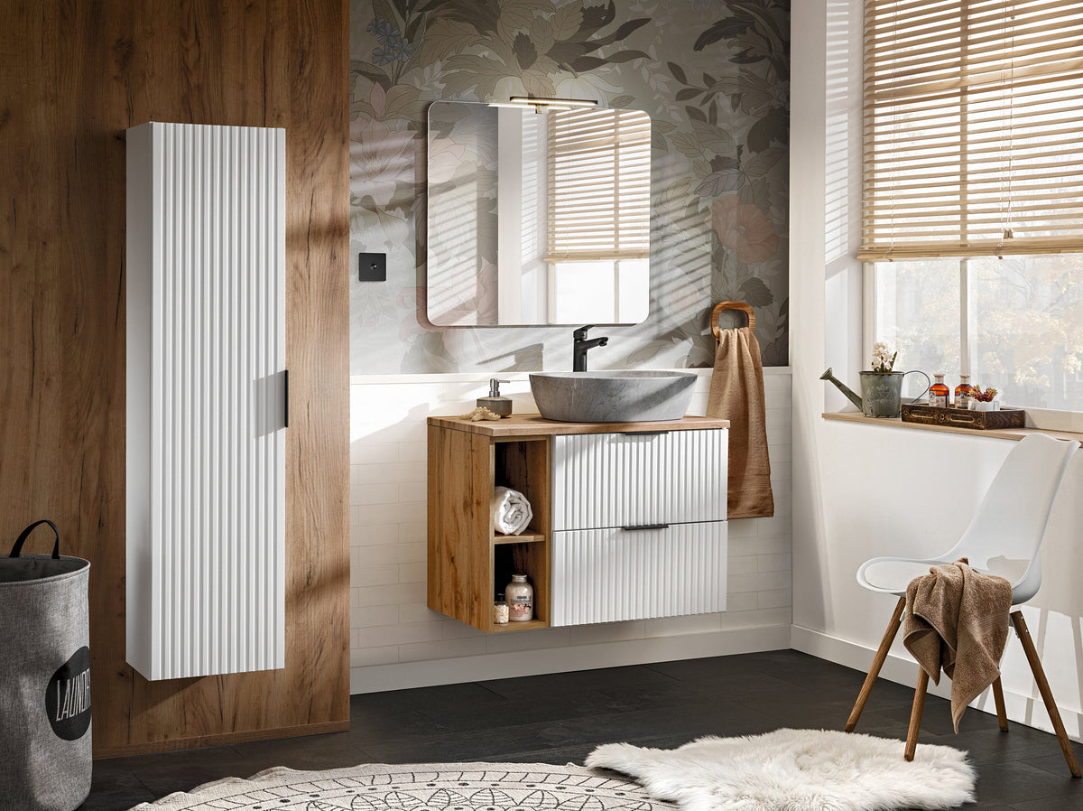 Adel Waschtischunterschrank-Set Weiß 40 / 60 / 80 cm – Konfigurieren Sie Ihr Badezimmer