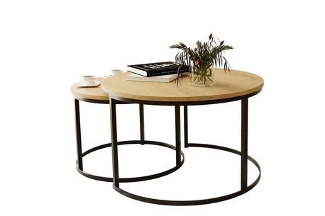 Agra Moderner 2-in-1 Couchtisch Halifax Eiche