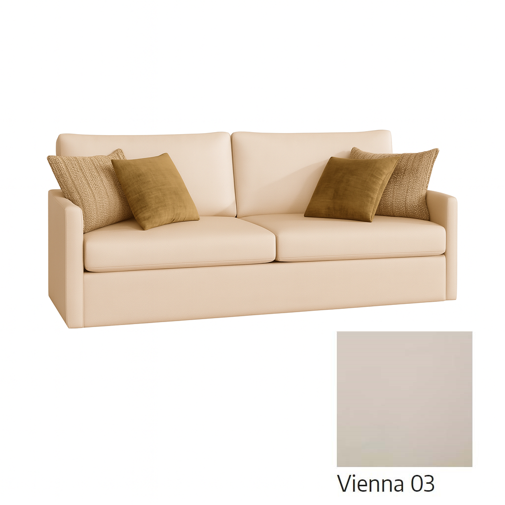 Genius Wandbett Congo 140 x 200 cm mit Sofa, Öko-Leder, LED-Beleuchtung