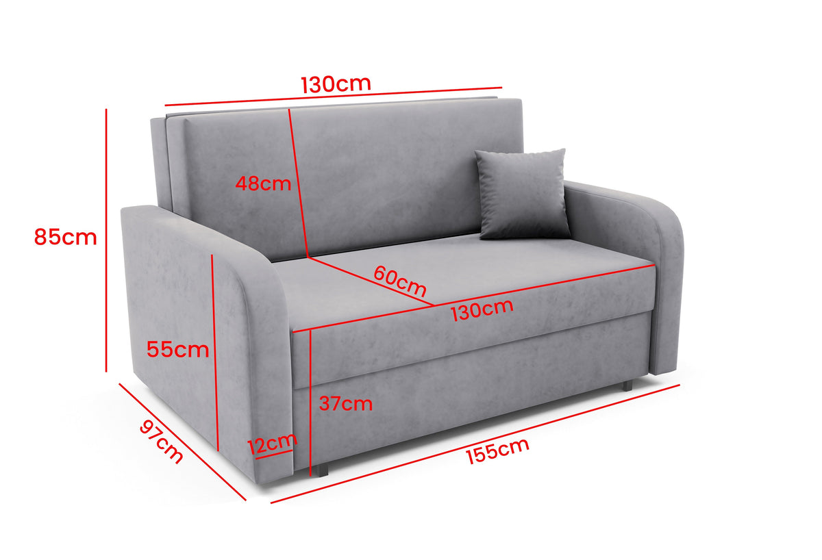 Feroni III Sofa Bed – 3-Seater – 130 cm