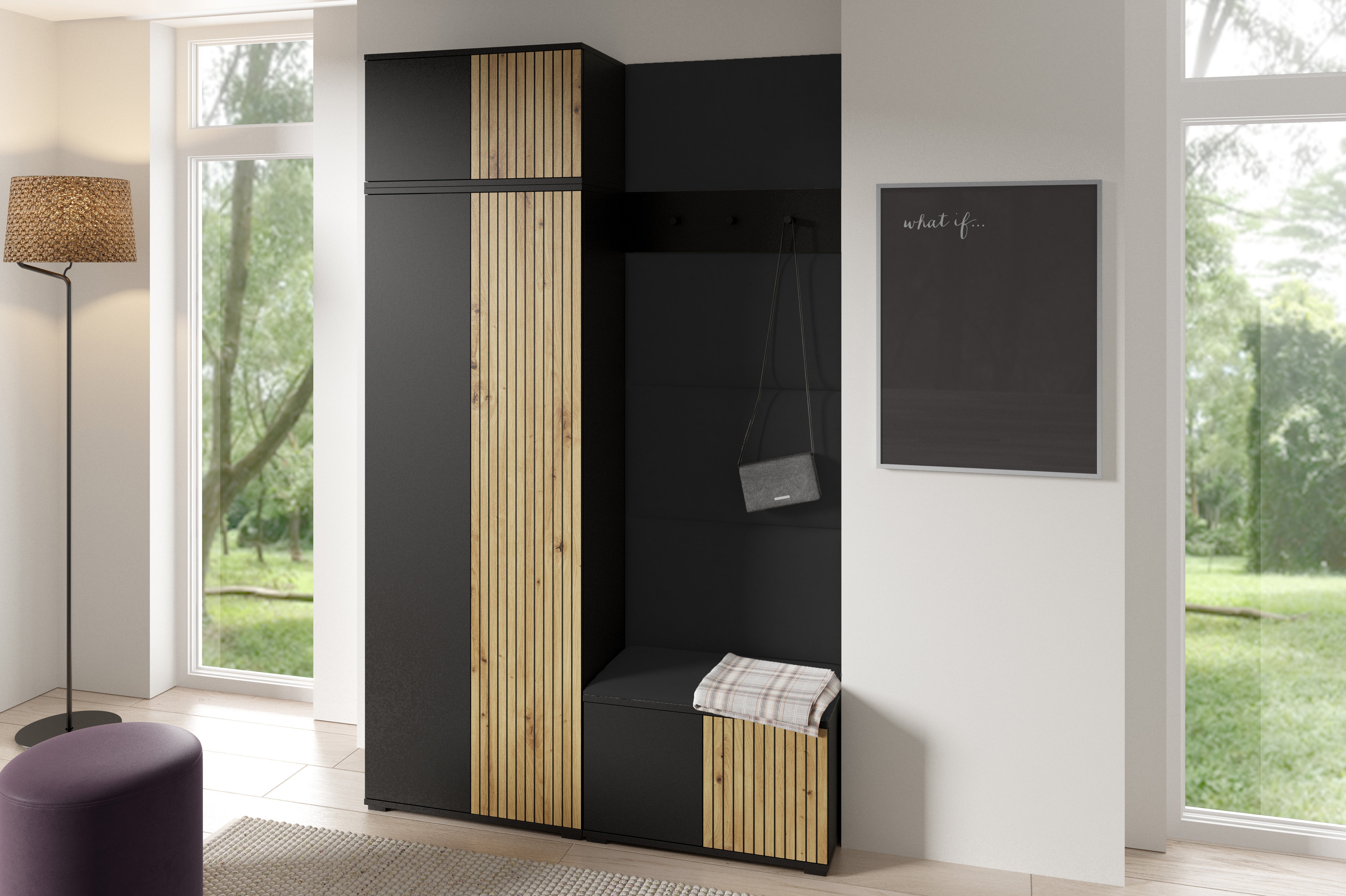 PK Ross 2 Flur-Set - Polsterpaneele in verschiedenen Farben