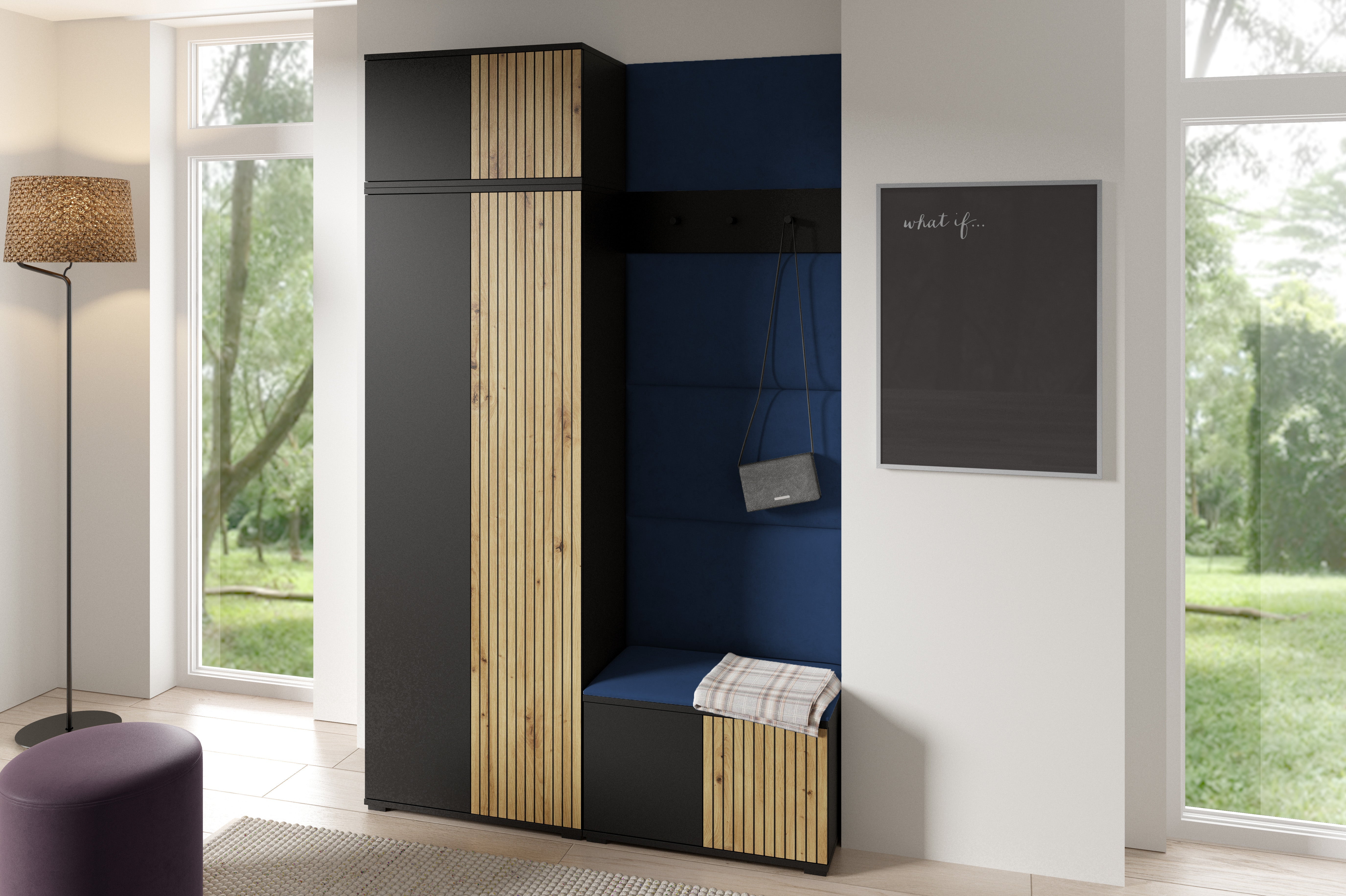 PK Ross 2 Flur-Set - Polsterpaneele in verschiedenen Farben