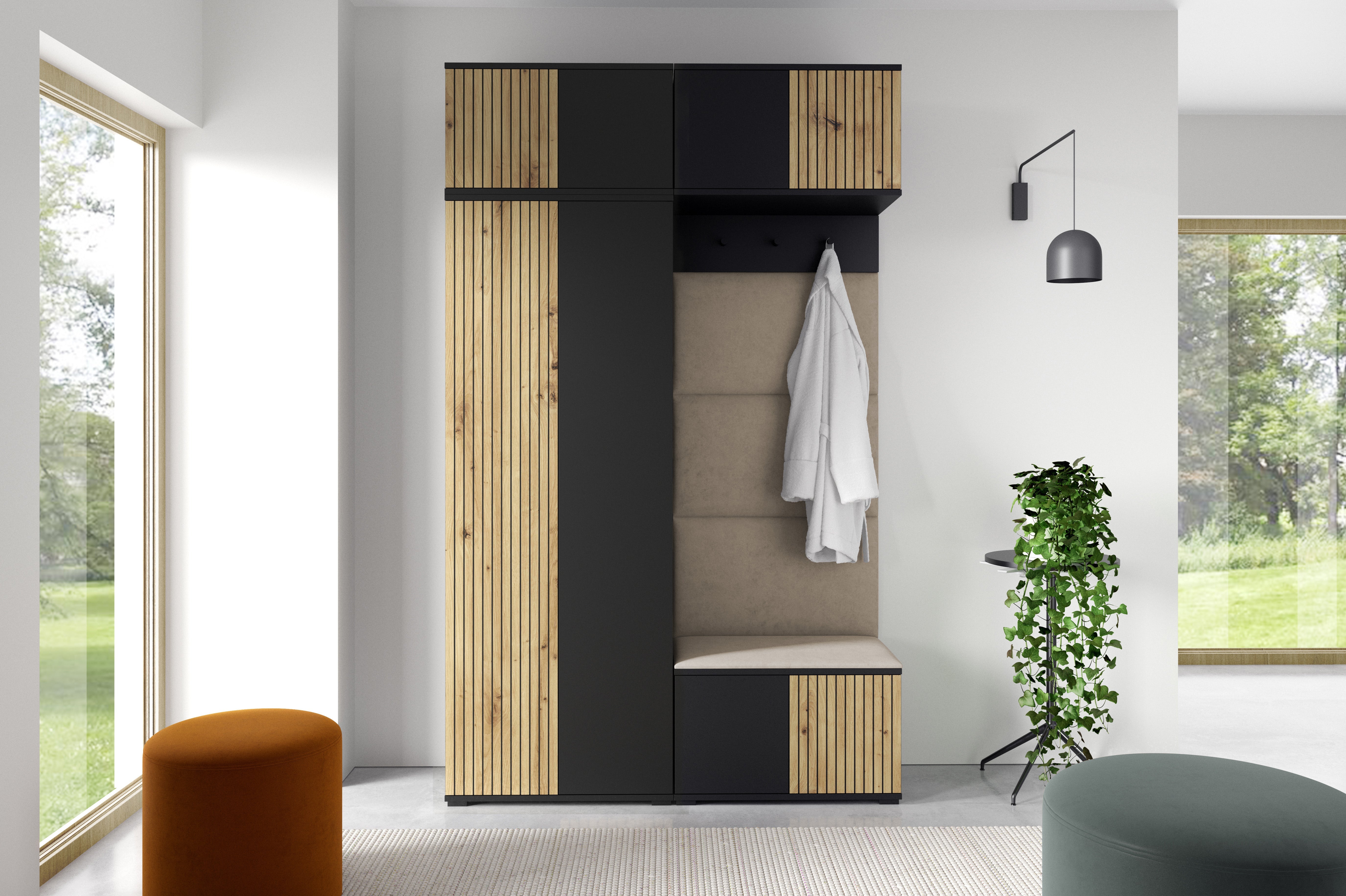 PK Ross 3 Hallway Set –  Upholstered Panels in Various Colours