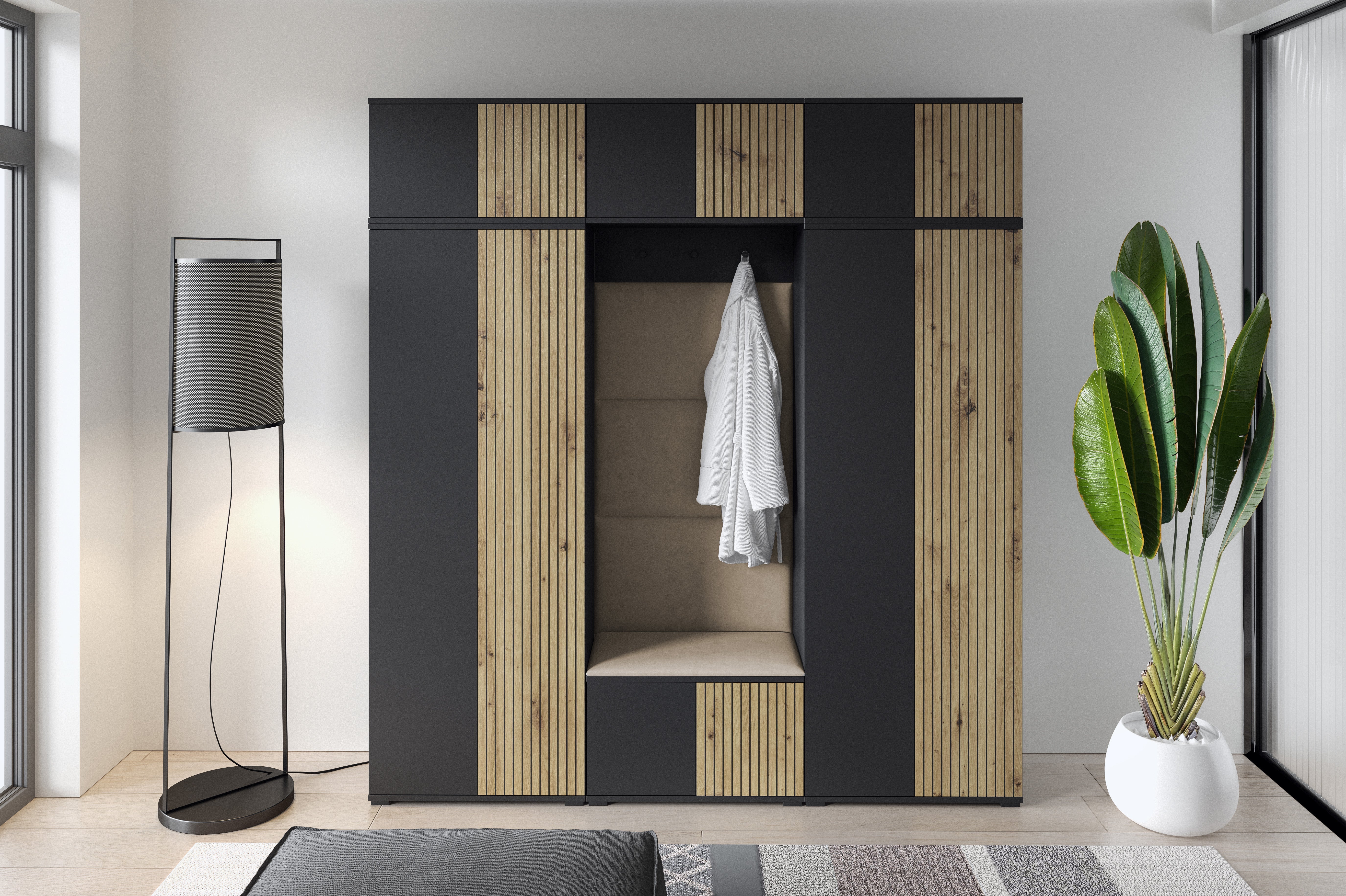 PK Ross 4 Hallway Set –  Upholstered Panels in Various Colours