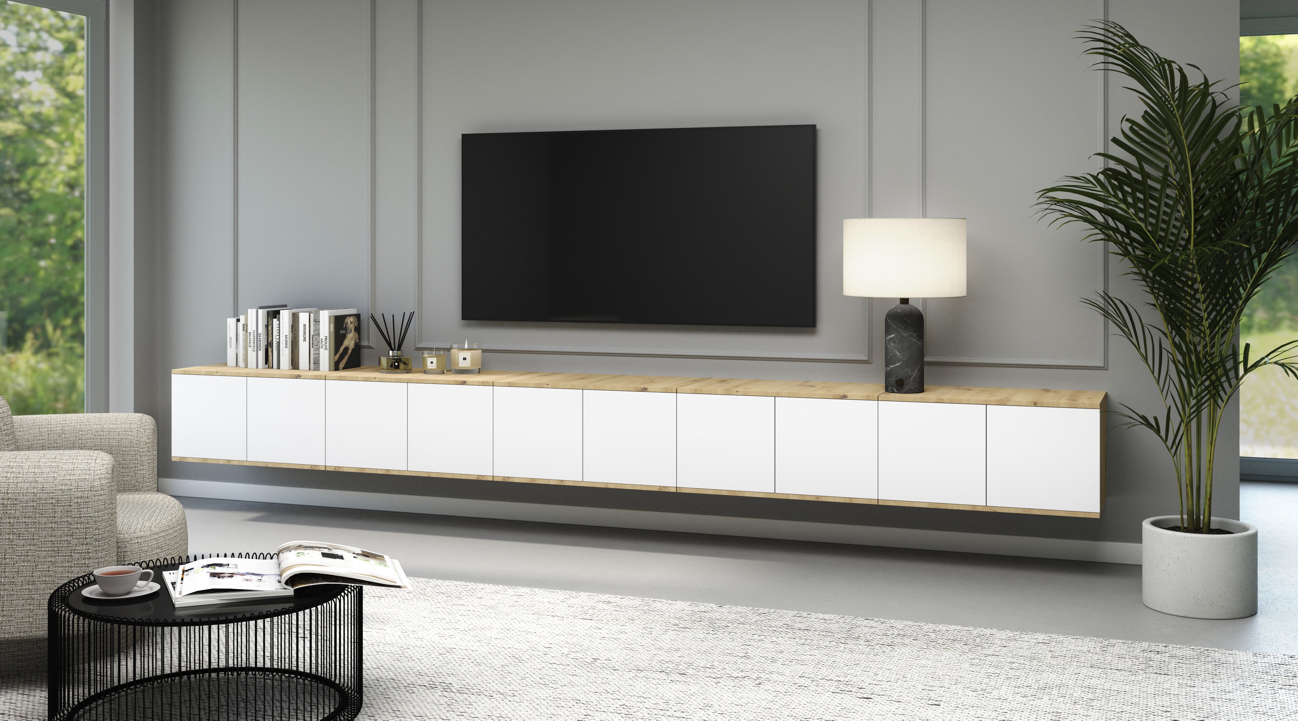 PK Sevilla Wall Cabinet RTV 350 – Modern Minimalism in XXL Format