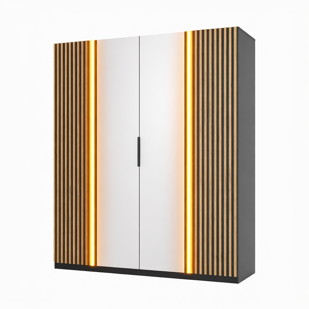 LE KAJA BL/BL-EV 2LAM 2 Wardrobe with Mirror