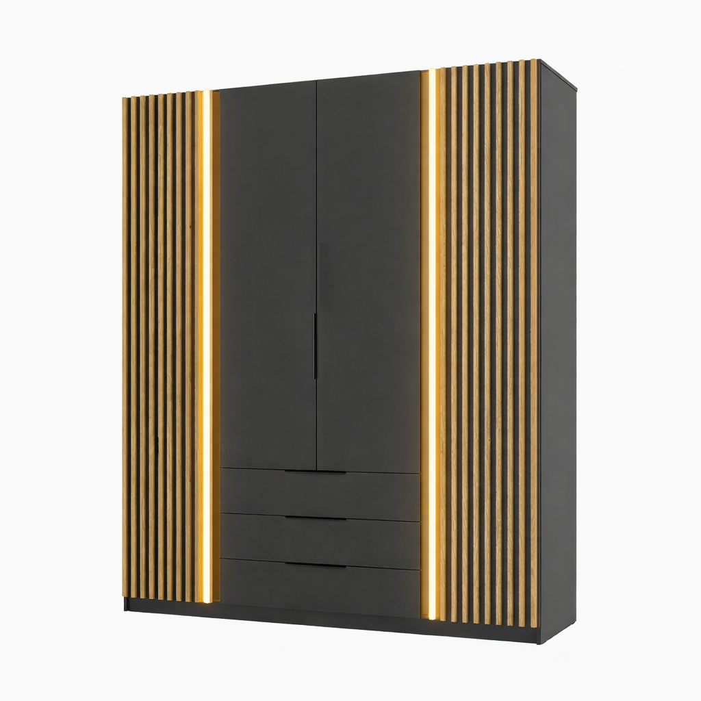 LE KAJA BL/BL-EV 2 LAM 2F 3S Wardrobe