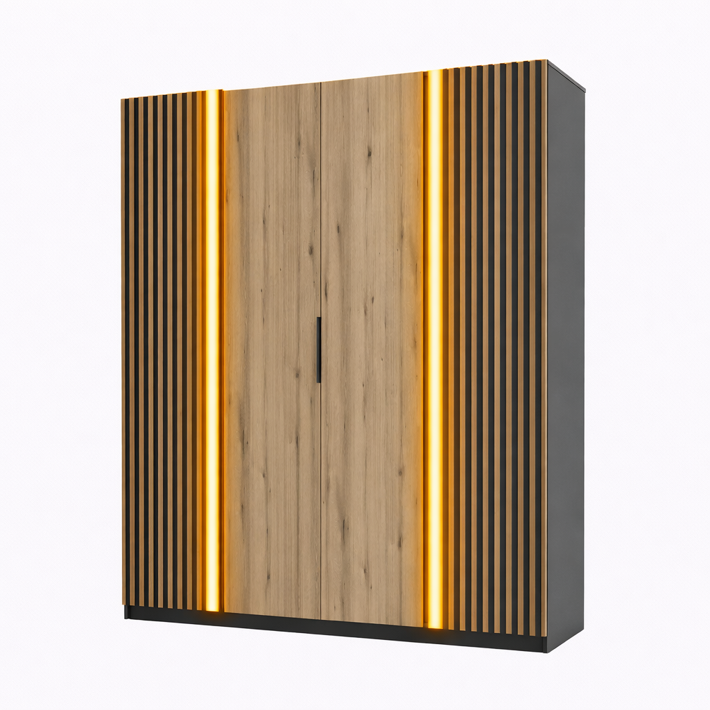 LE KAJA BL/EV-BL 2LAM 2F Wardrobe