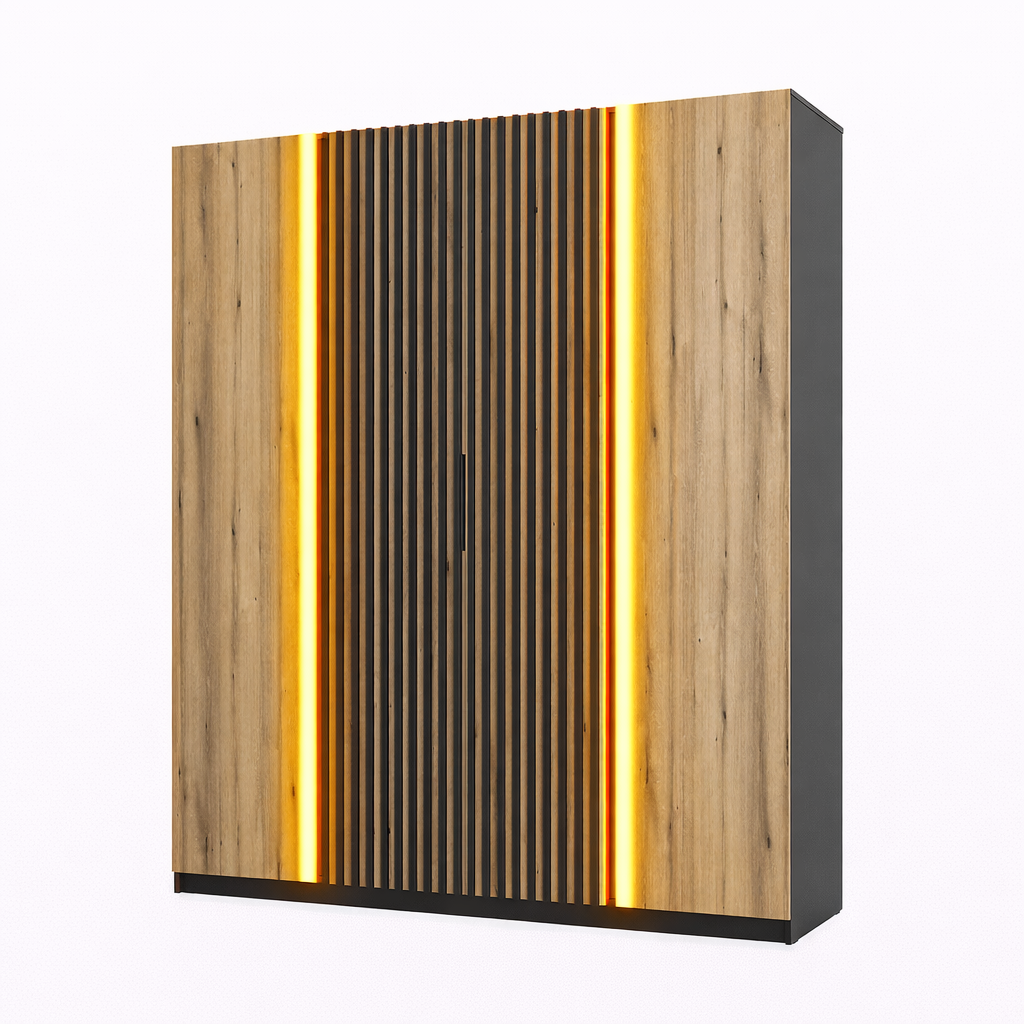 LE KAJA BL/EV-BL 2F 2LAM Wardrobe