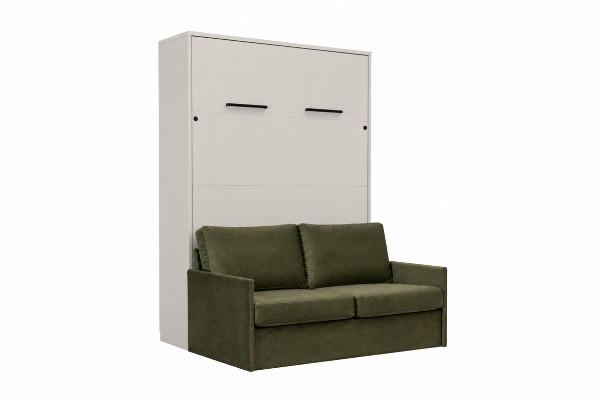 Anpassbares Genius Schrankbett-Set mit Sofa 140×200 cm – Kaschmir