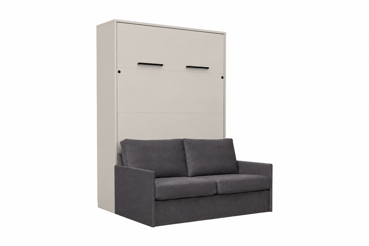 Customizable Genius Murphy Bed Set with Sofa 160×200 cm – Cashmere